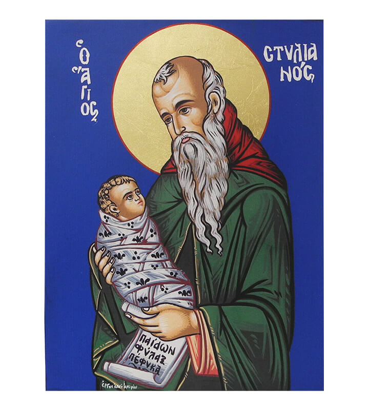 Дървена икона на Святой Стилиан (Wooden Icon) 24x18cm 4043713